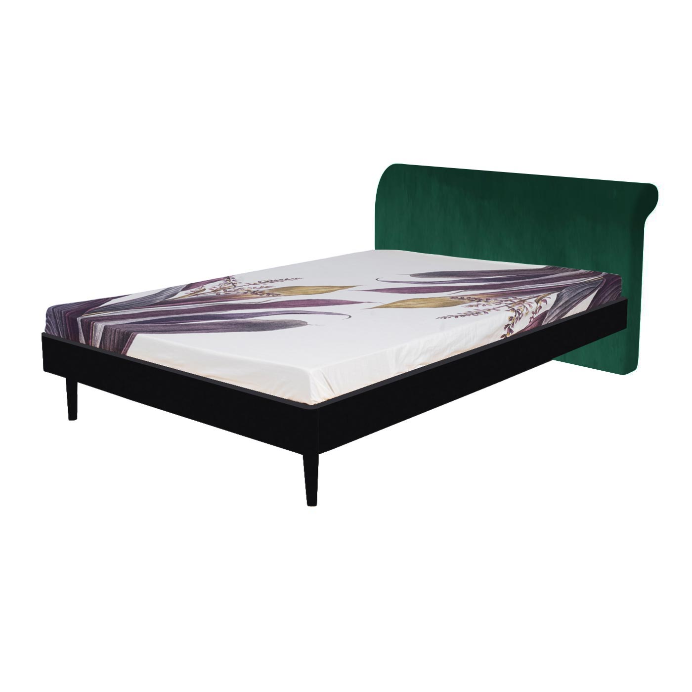 Pompeii  Ebony Queen Bed
