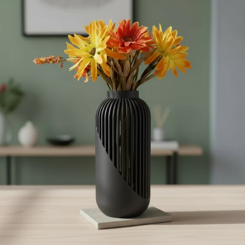 Yao Classic Bloom Black Vase