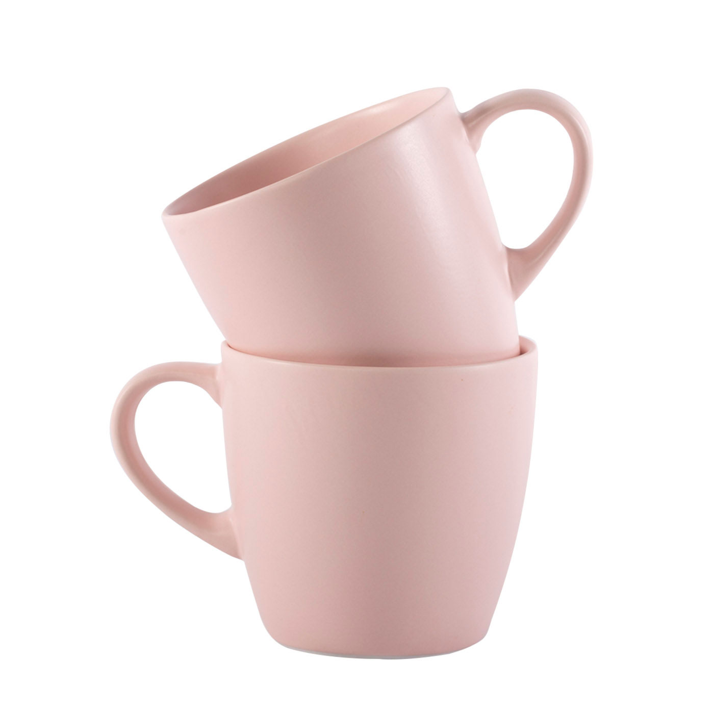 Pink Ceramic Mug, Set of Two