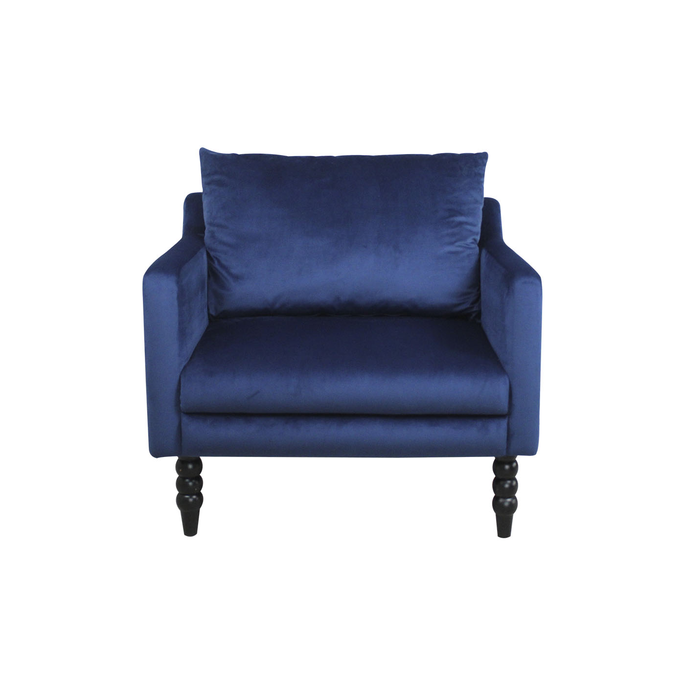 Knole Dark Blue Black Single Sofa