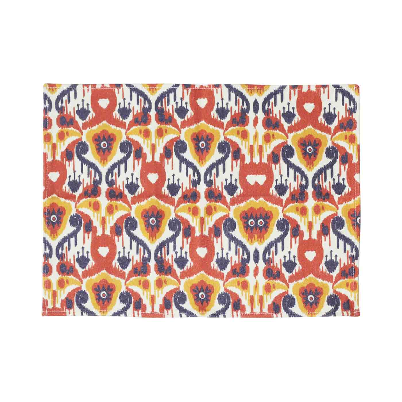 Ikat Blue and Orange  Placemat Set (Limited Edition)