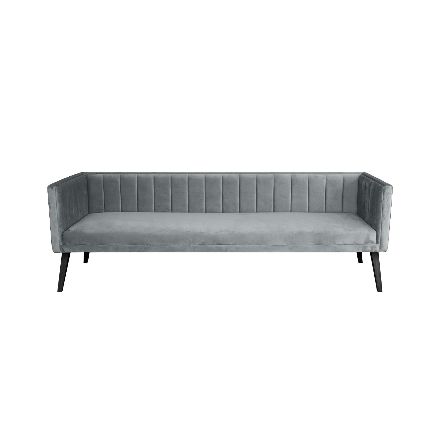 Melrose Silver Black Three Seater Sofa