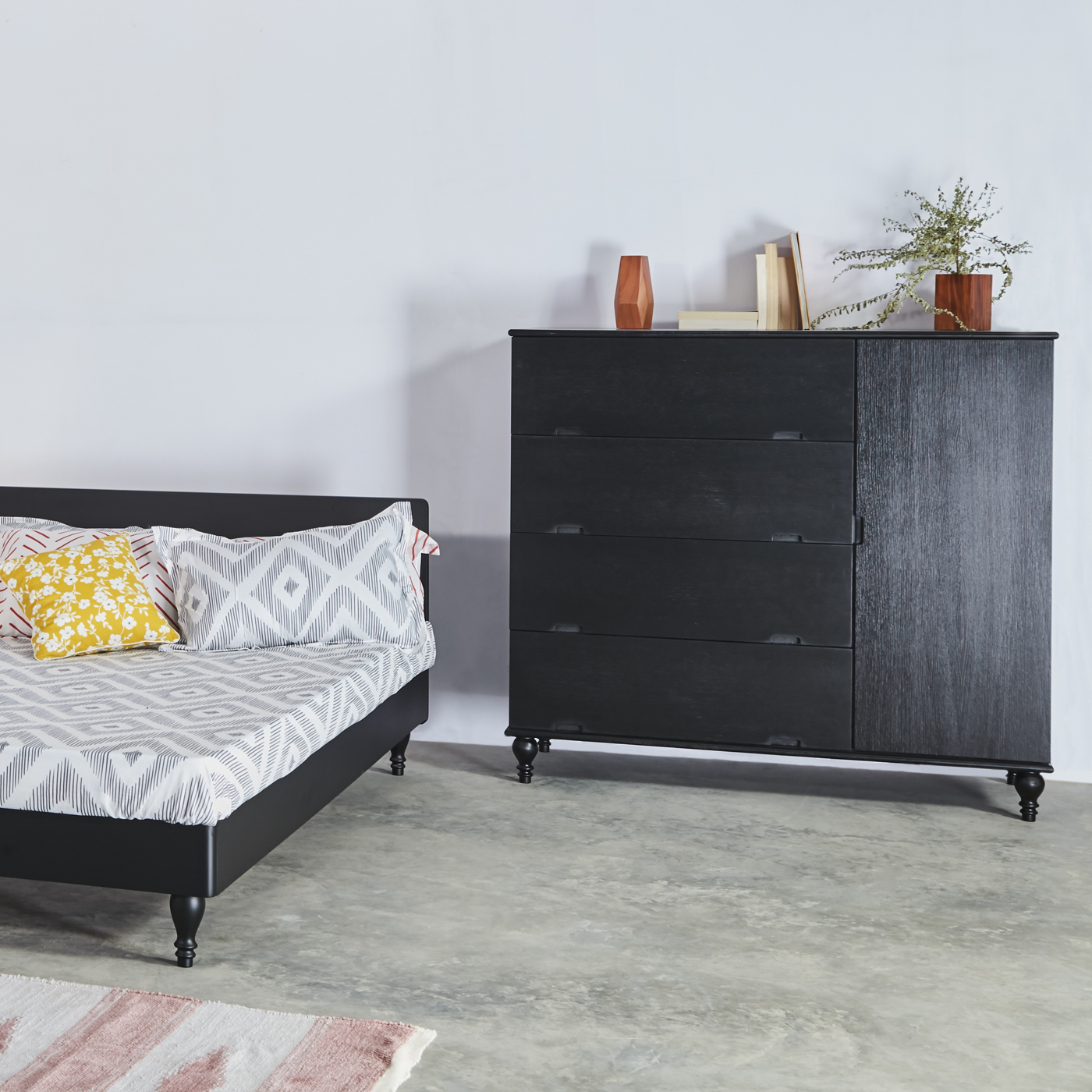 Rosewall Black Chest of Drawers