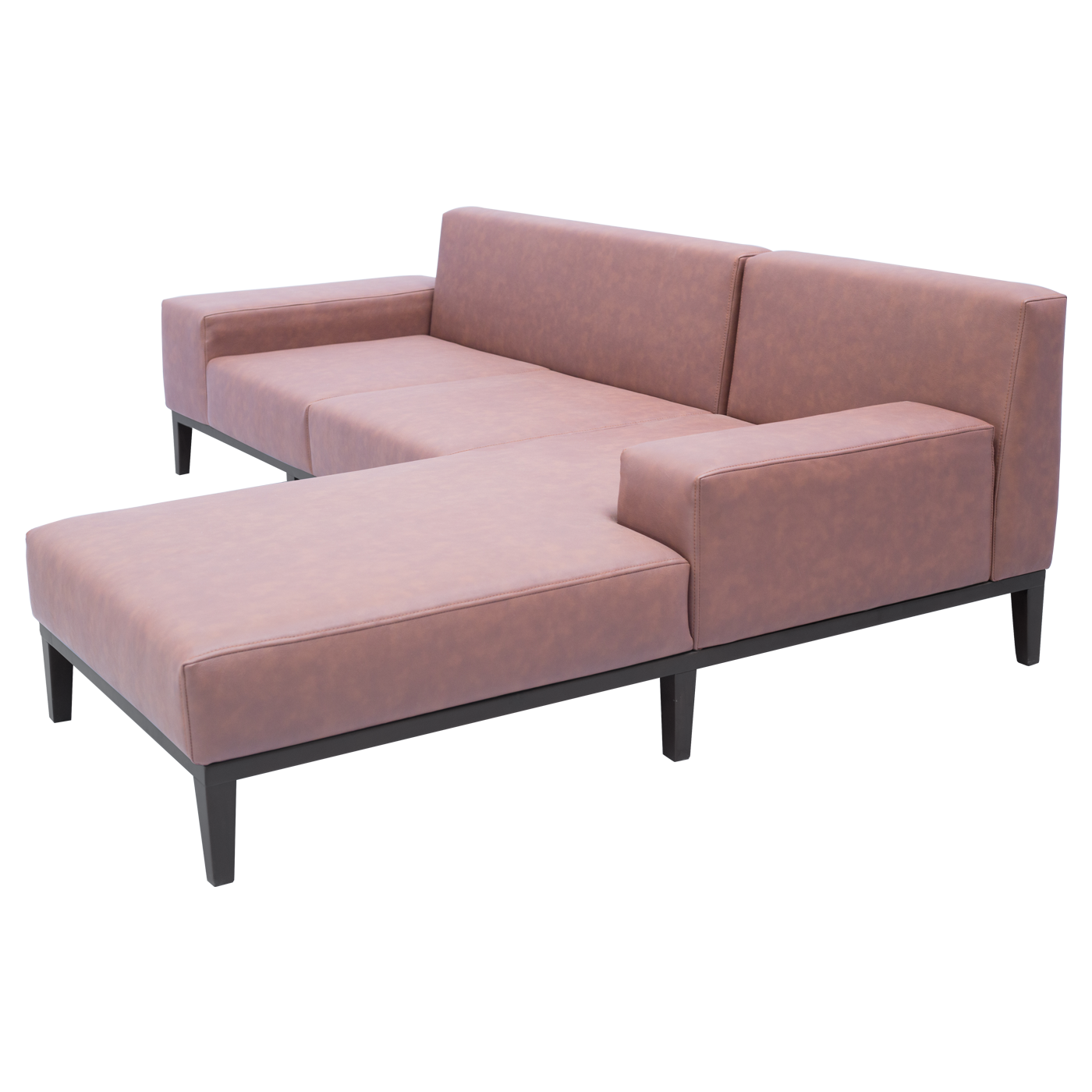 Soho Faux Leather Ebony Sofa