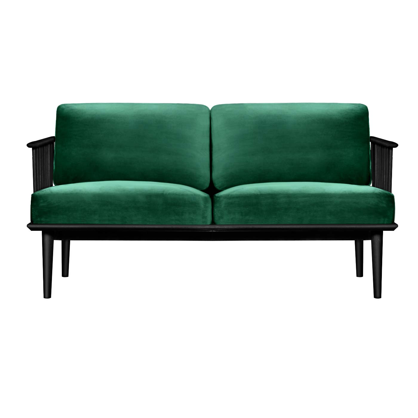 Jorasanko Green Black Double Sofa