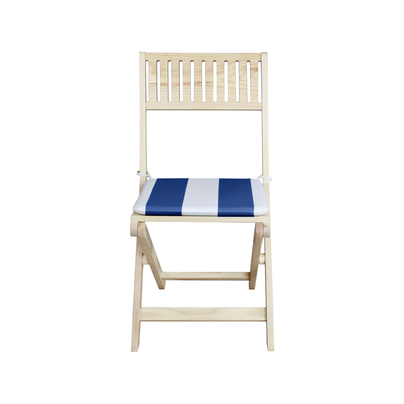 Palermo Blue & White Striped Light Folding Chair