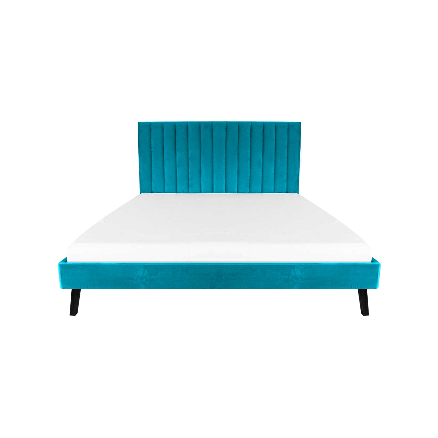 Melrose Turquoise Black Queen Bed