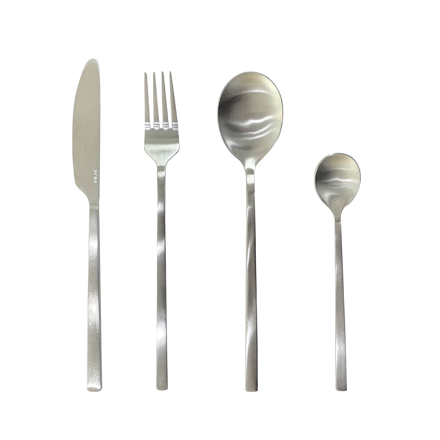 Posate Silver Cutlery (Square Edge), Set of Two