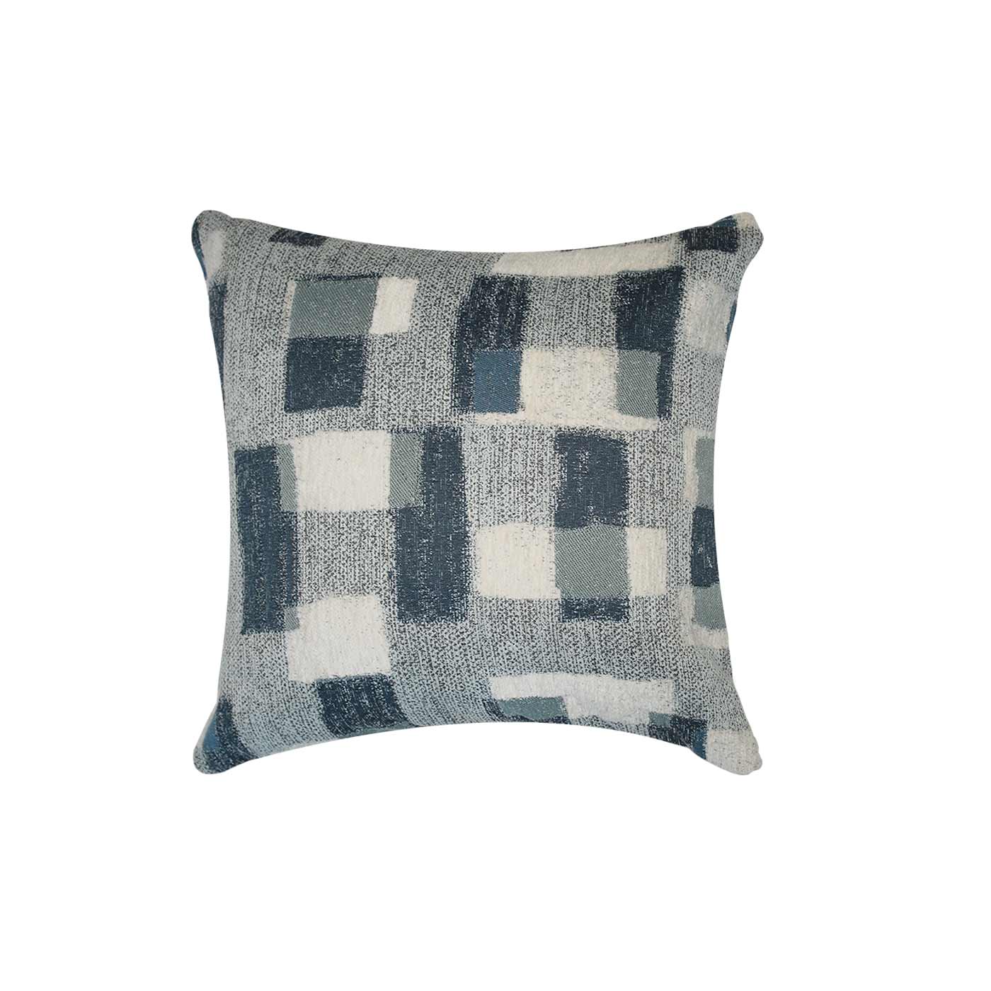 Bushwick Blue Geometric Jacquard Cushion