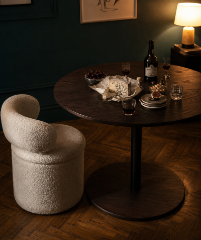 Tertre Single Stand Four Seater Dining Table