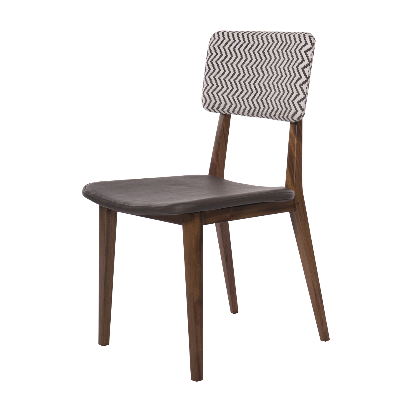 Vesterbro Zigzag Brown Dark Dining Chair