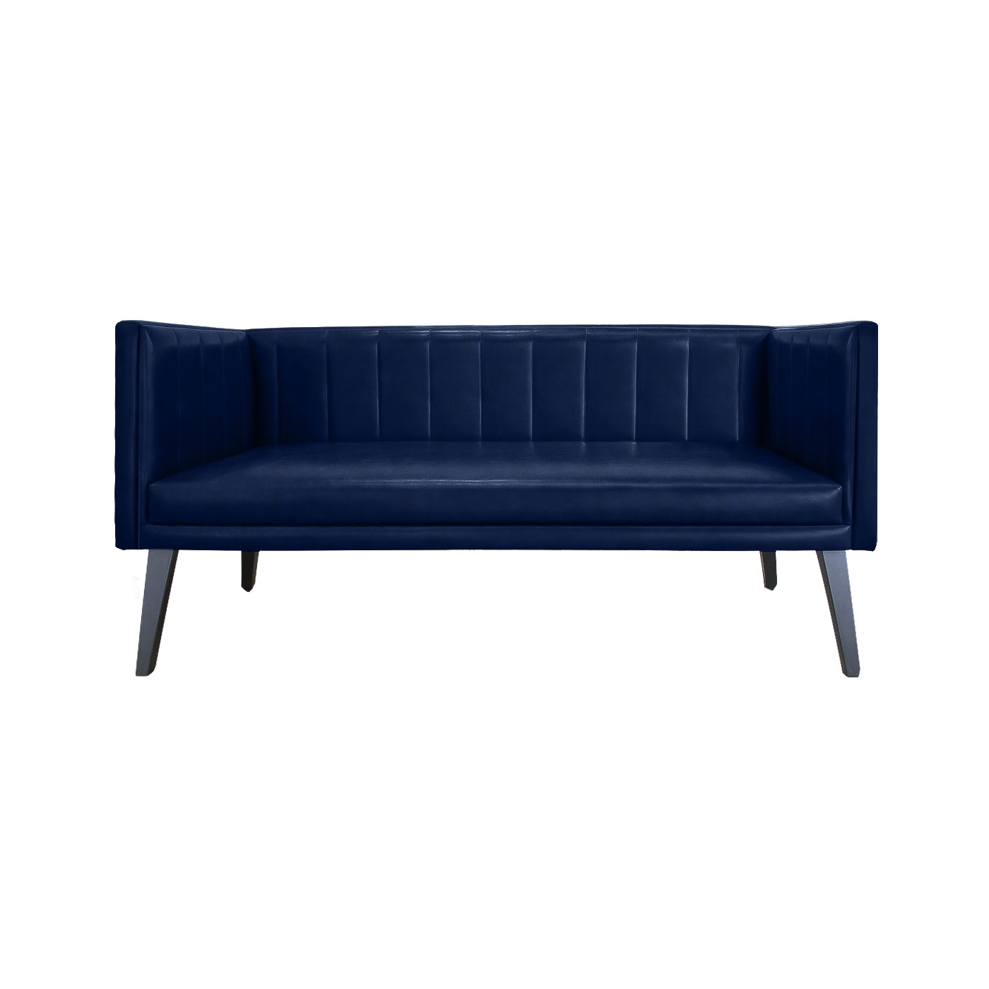 Melrose Textured Dark Blue Black Double Sofa
