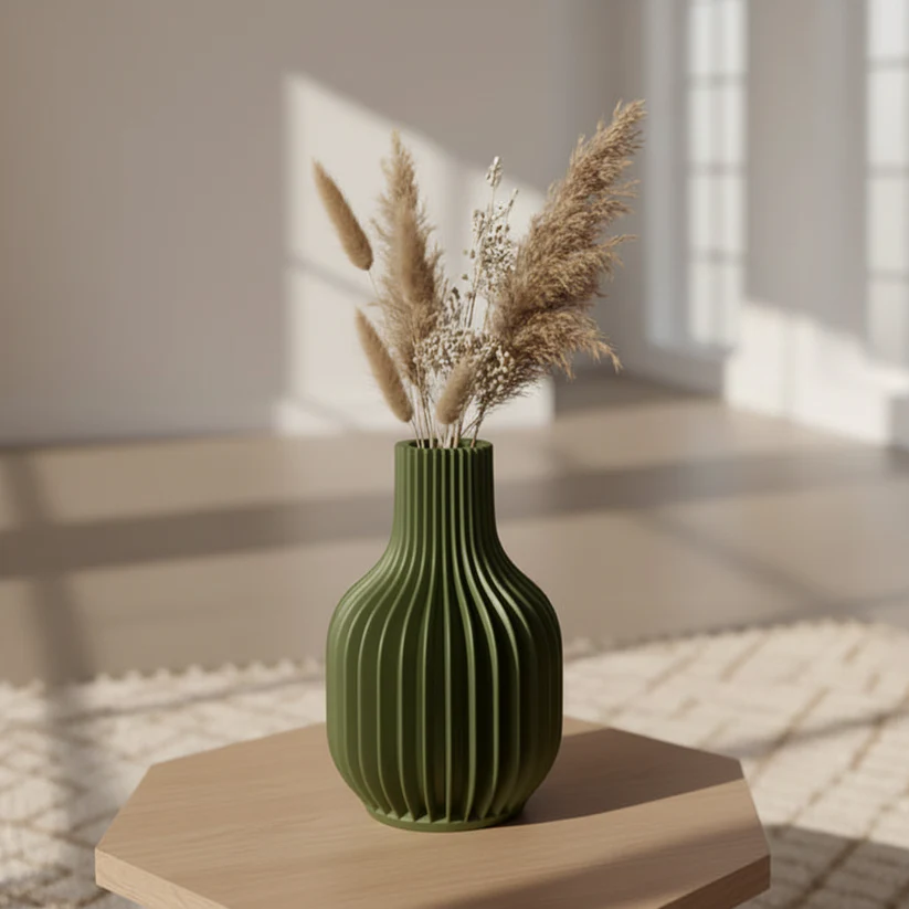 Minimal Ribwave Modern Vase