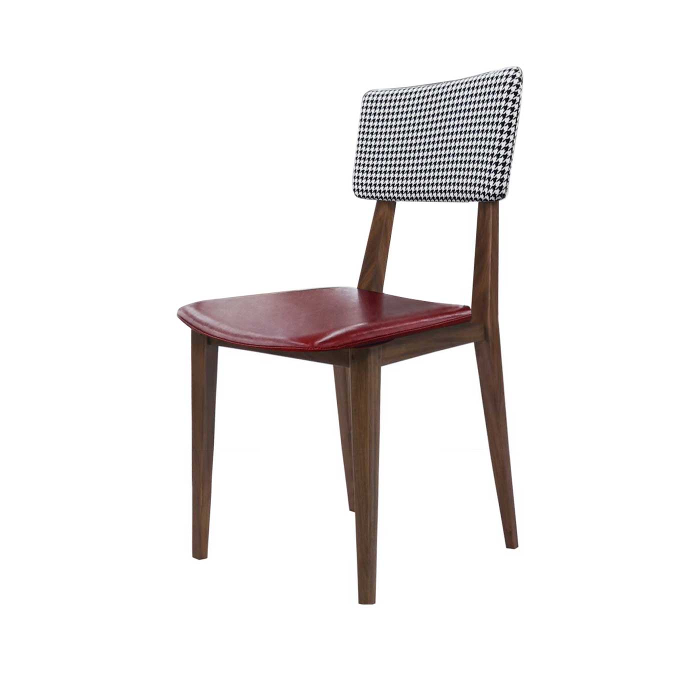 Vesterbro Jacquard Red Dark Dining Chair