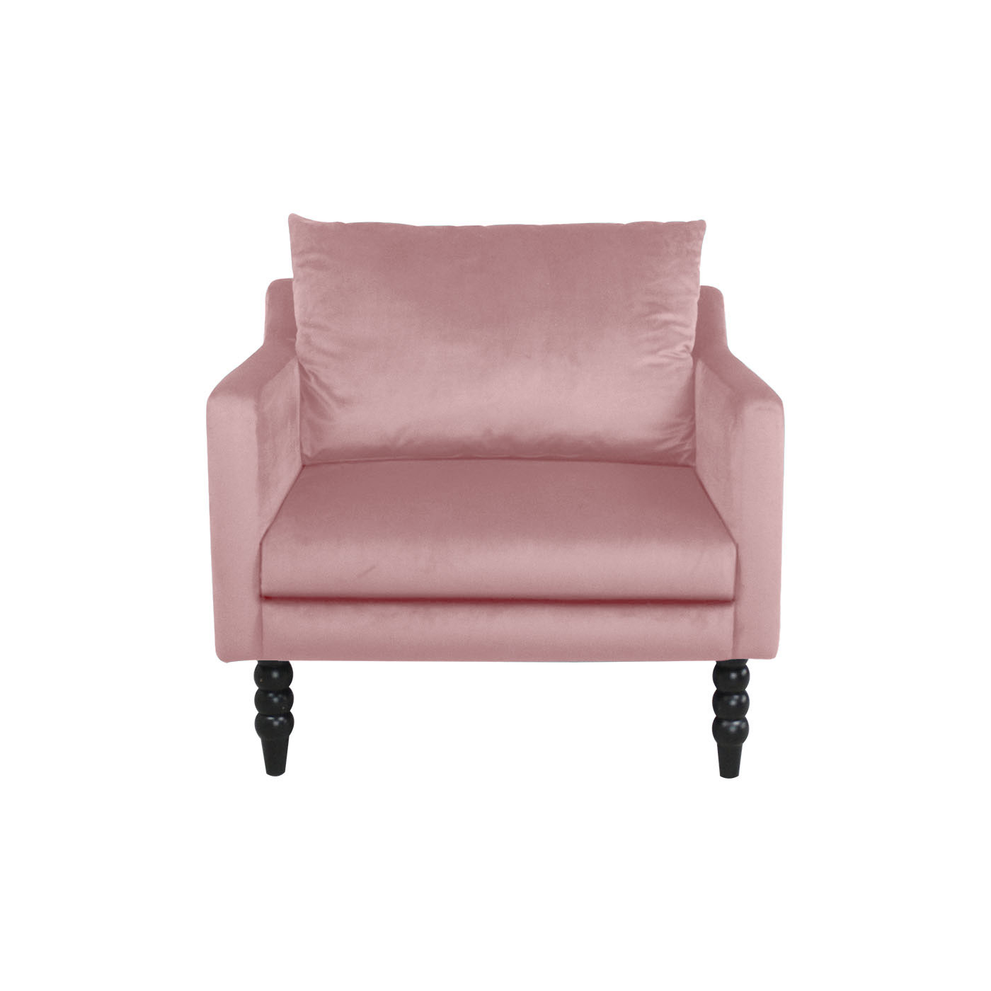 Knole Pink Black Single Sofa