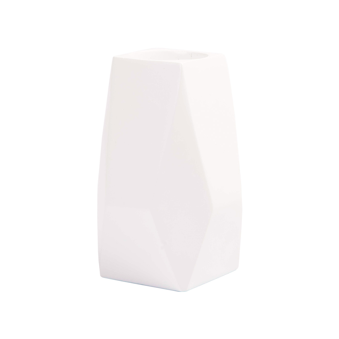 SoHo White Short Vase