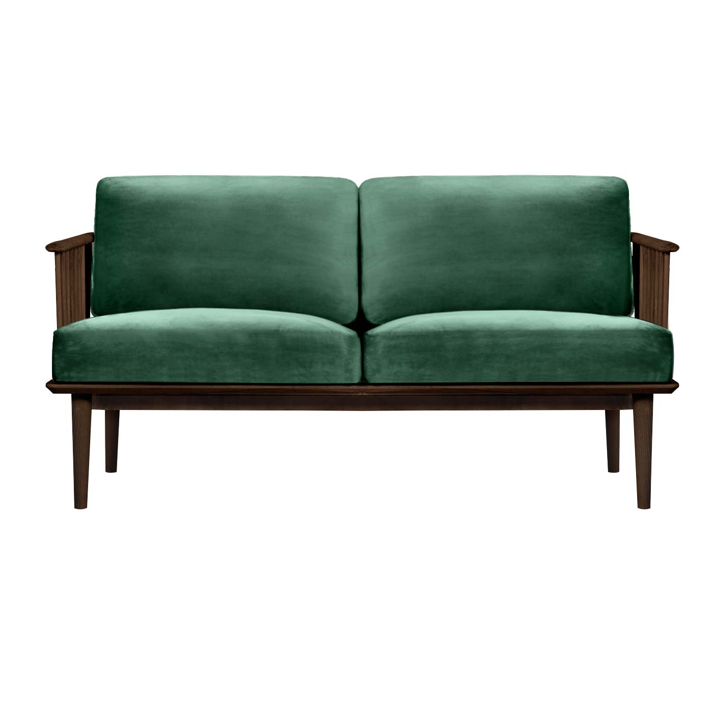 Jorasanko Dark Green Dark Double Sofa