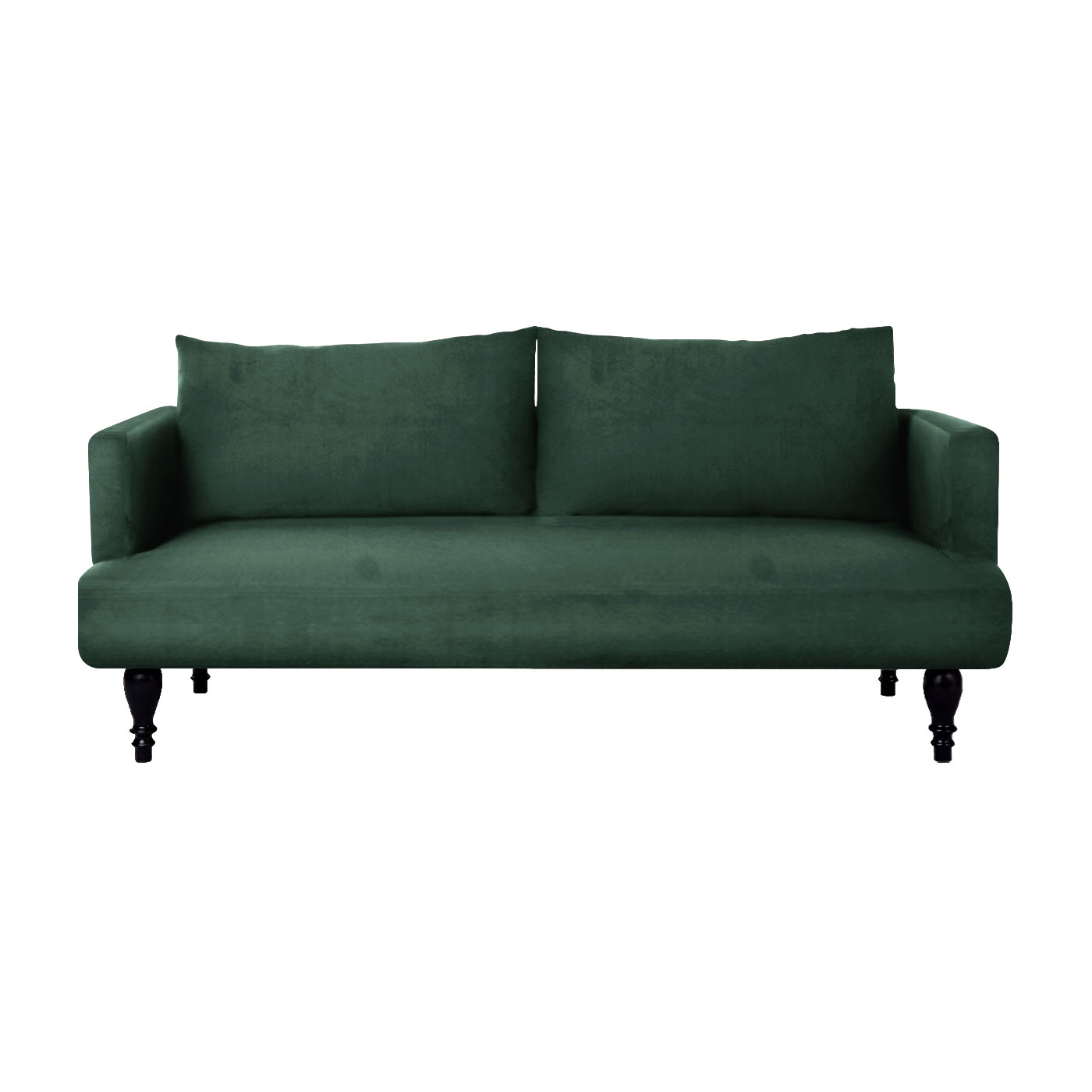 Rosewall Dark Green Black Double Sofa