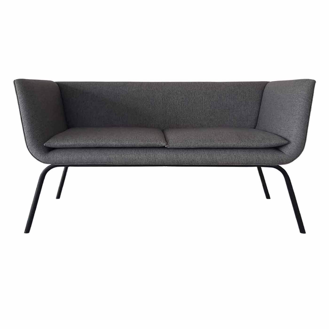 Elliot Grey Black Double Sofa