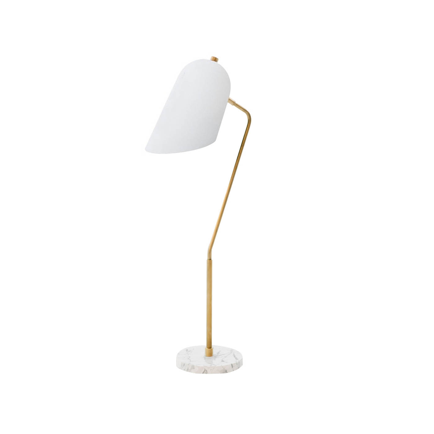 Curved White Table Lamp