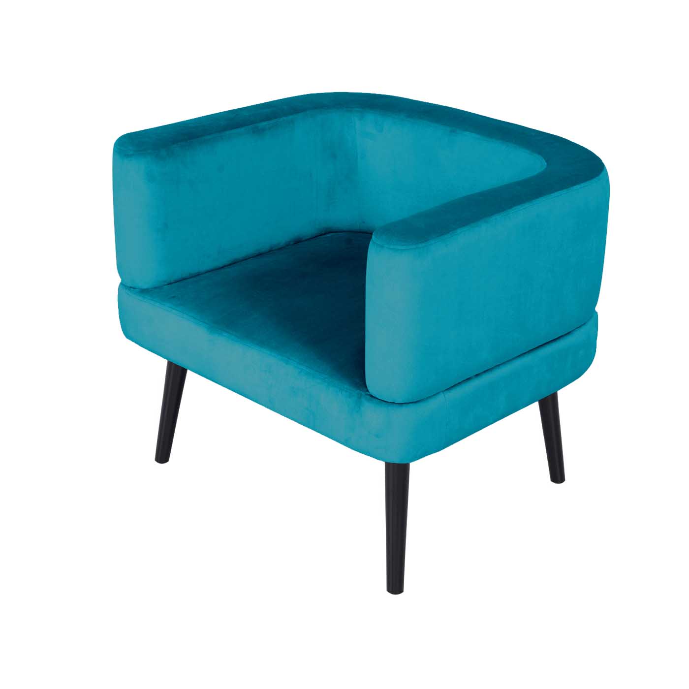 Dalian Turquoise Black Single Sofa