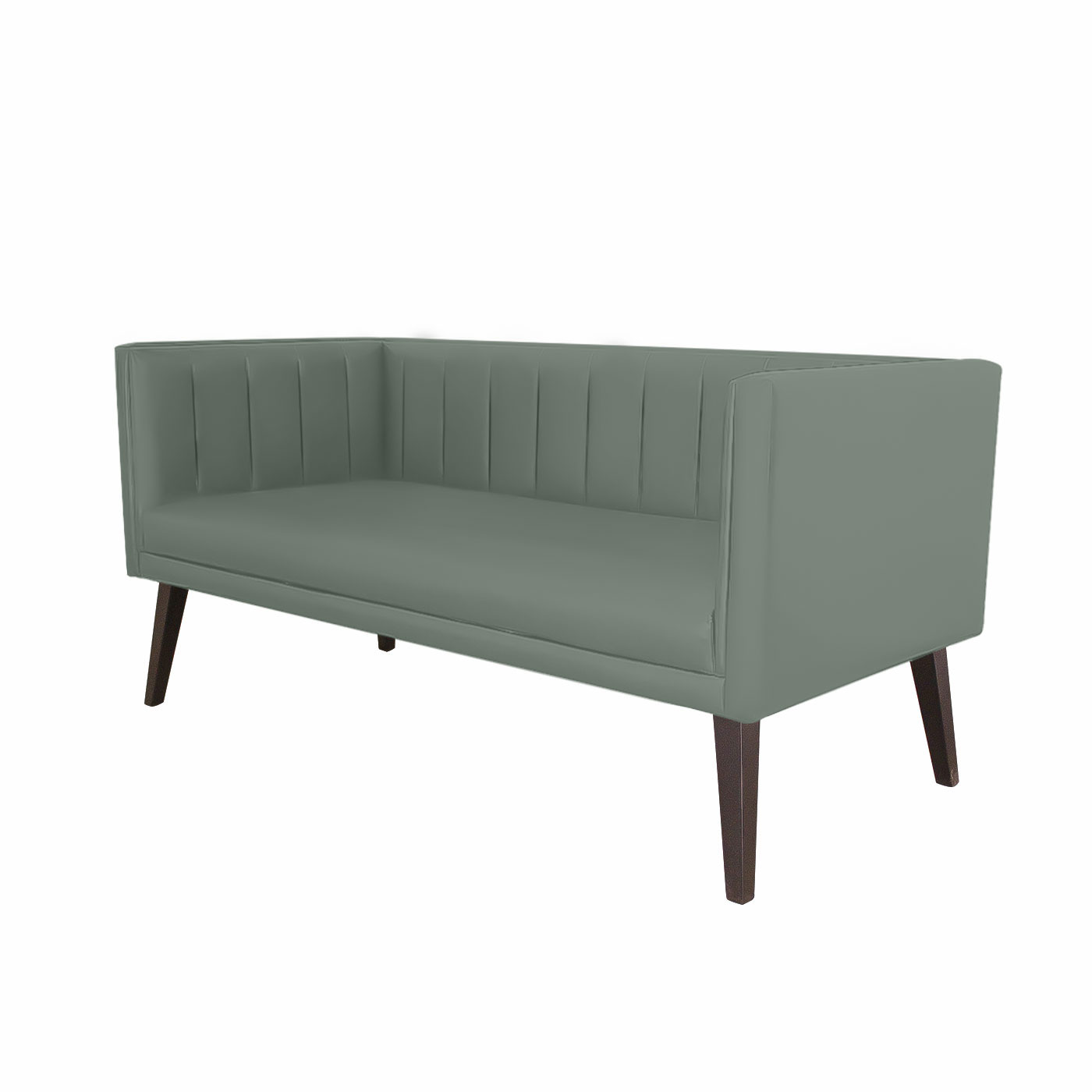 Melrose Faux Leather Dark Double Sofa