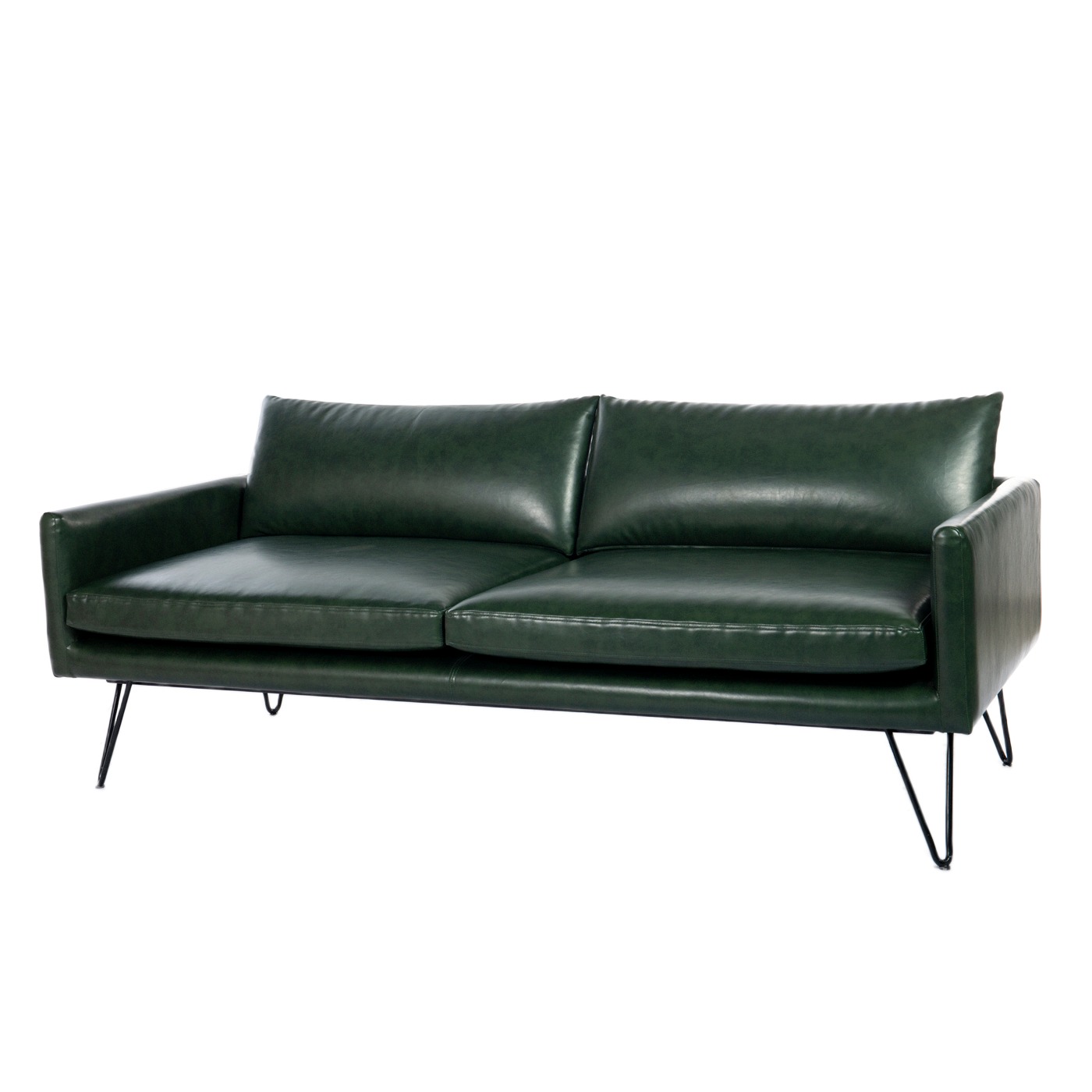 Noblitt Faux Leather Double Sofa