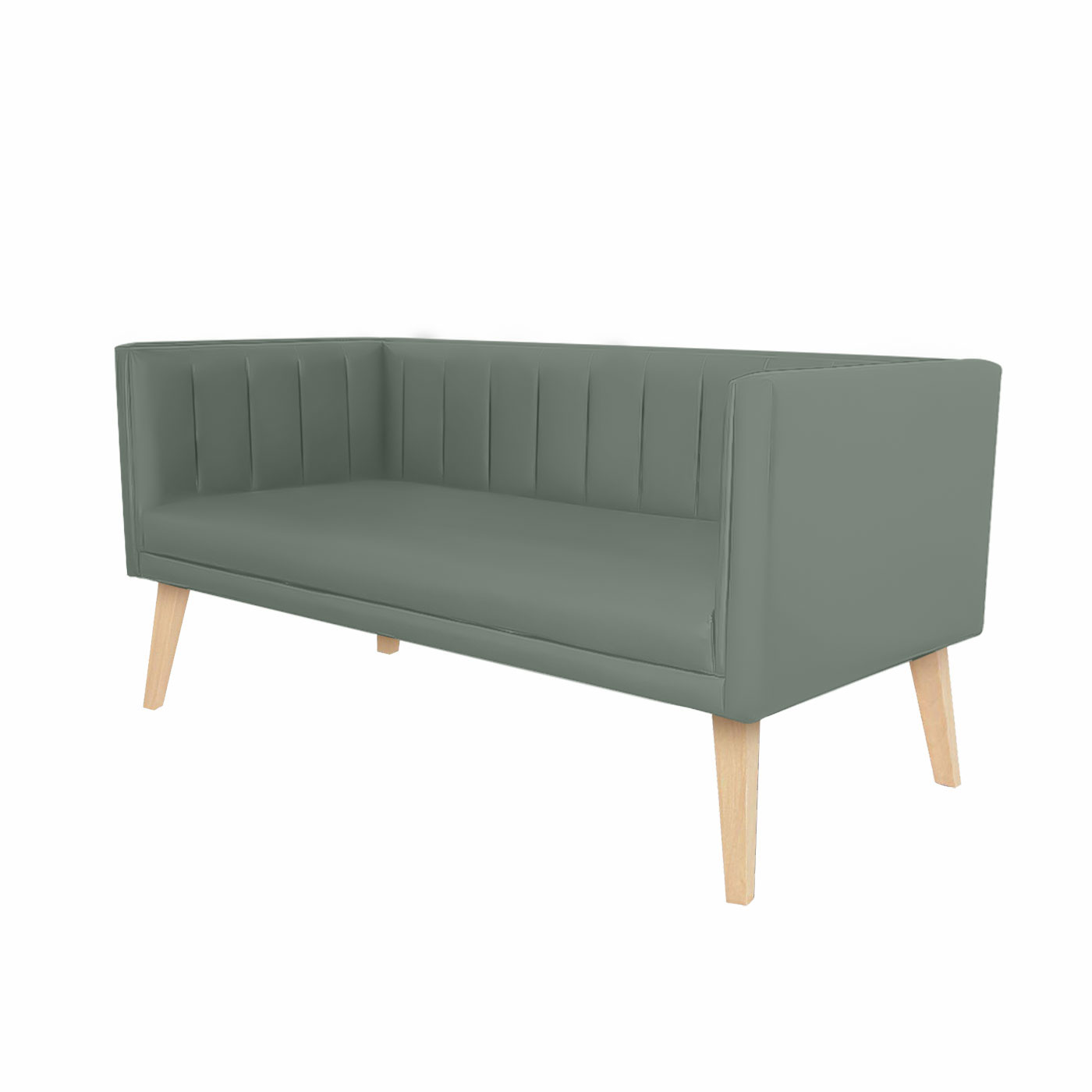 Melrose Faux Leather Light Double Sofa