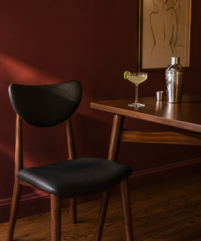 Williamsburg Faux Leather Dark Dining Chair