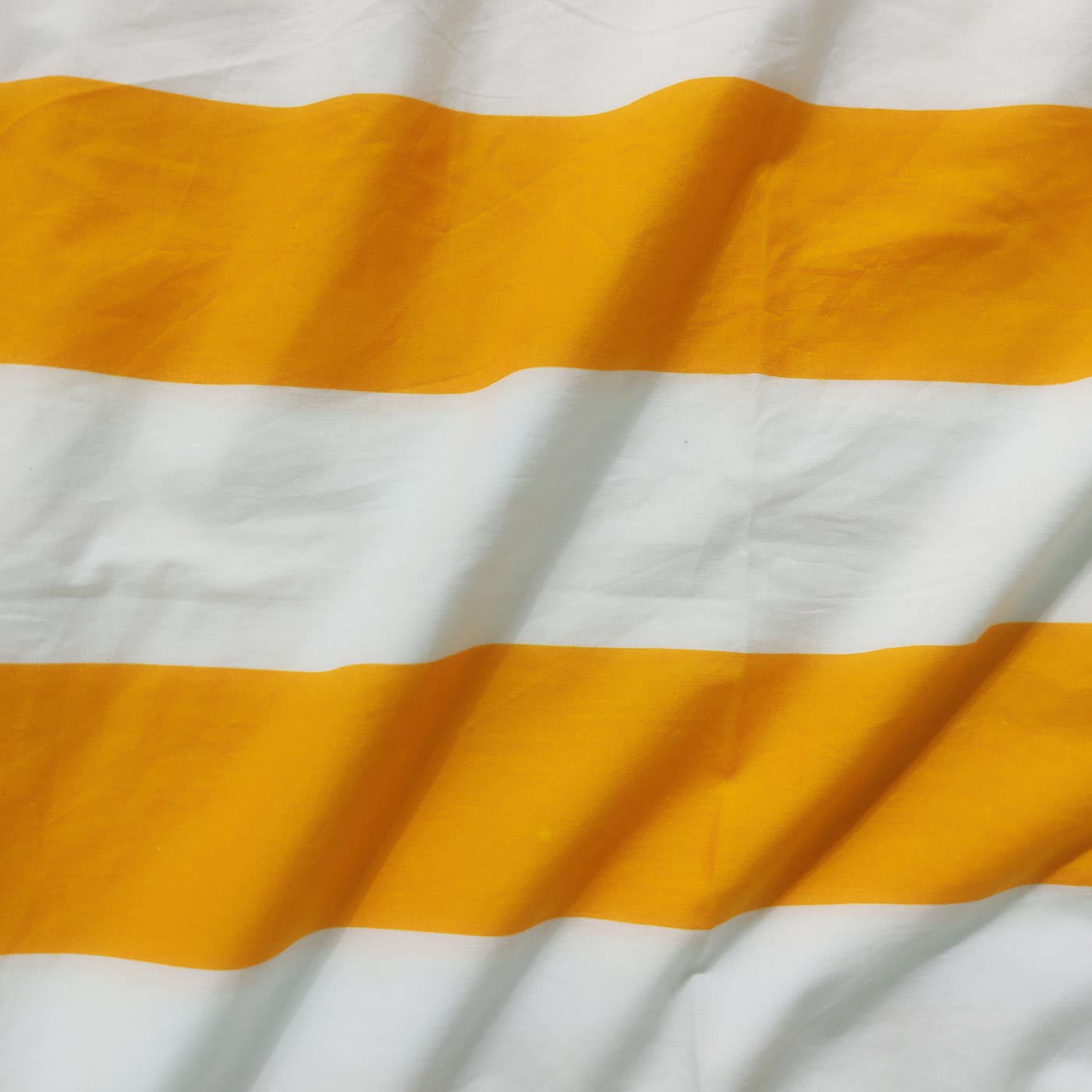 Palermo Yellow & White Striped Single Bed Sheet
