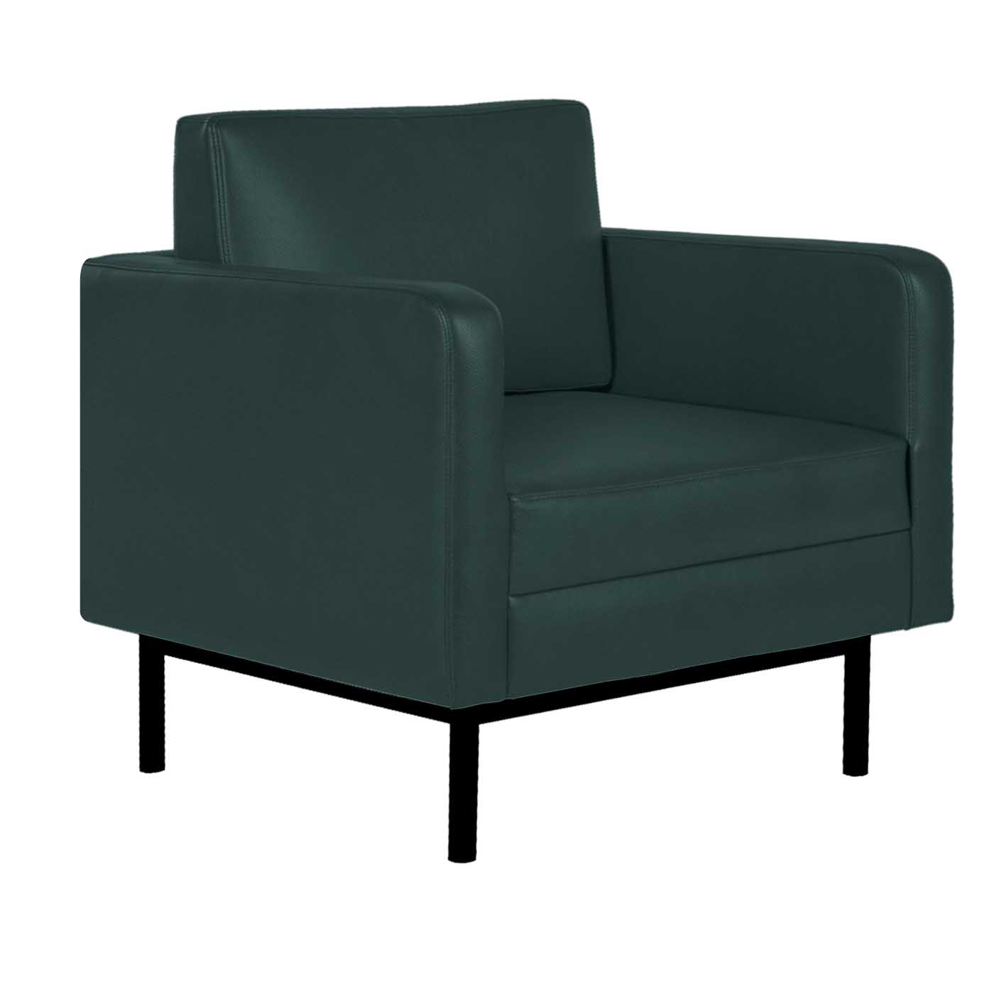 Asheville Dark Green Black Single Sofa