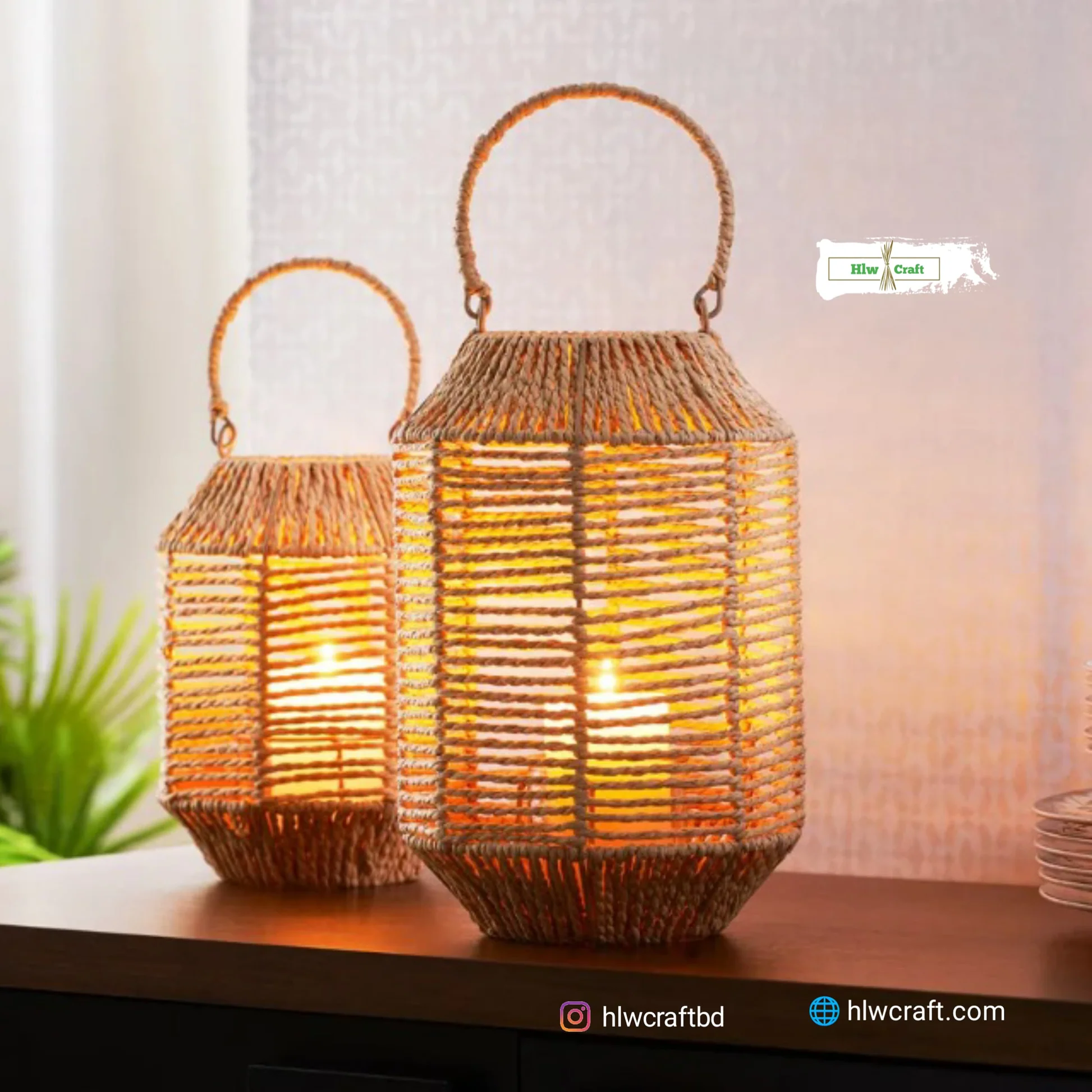 Braided Short Table Lamp