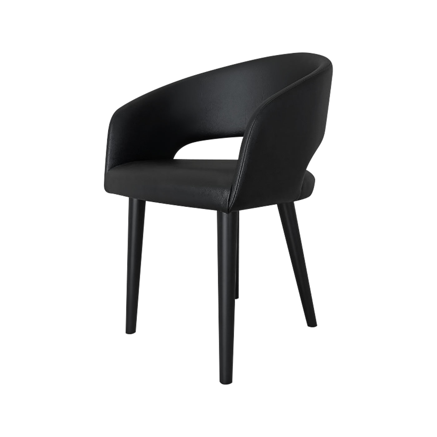Ostrava Faux Leather Ebony Dining Chair