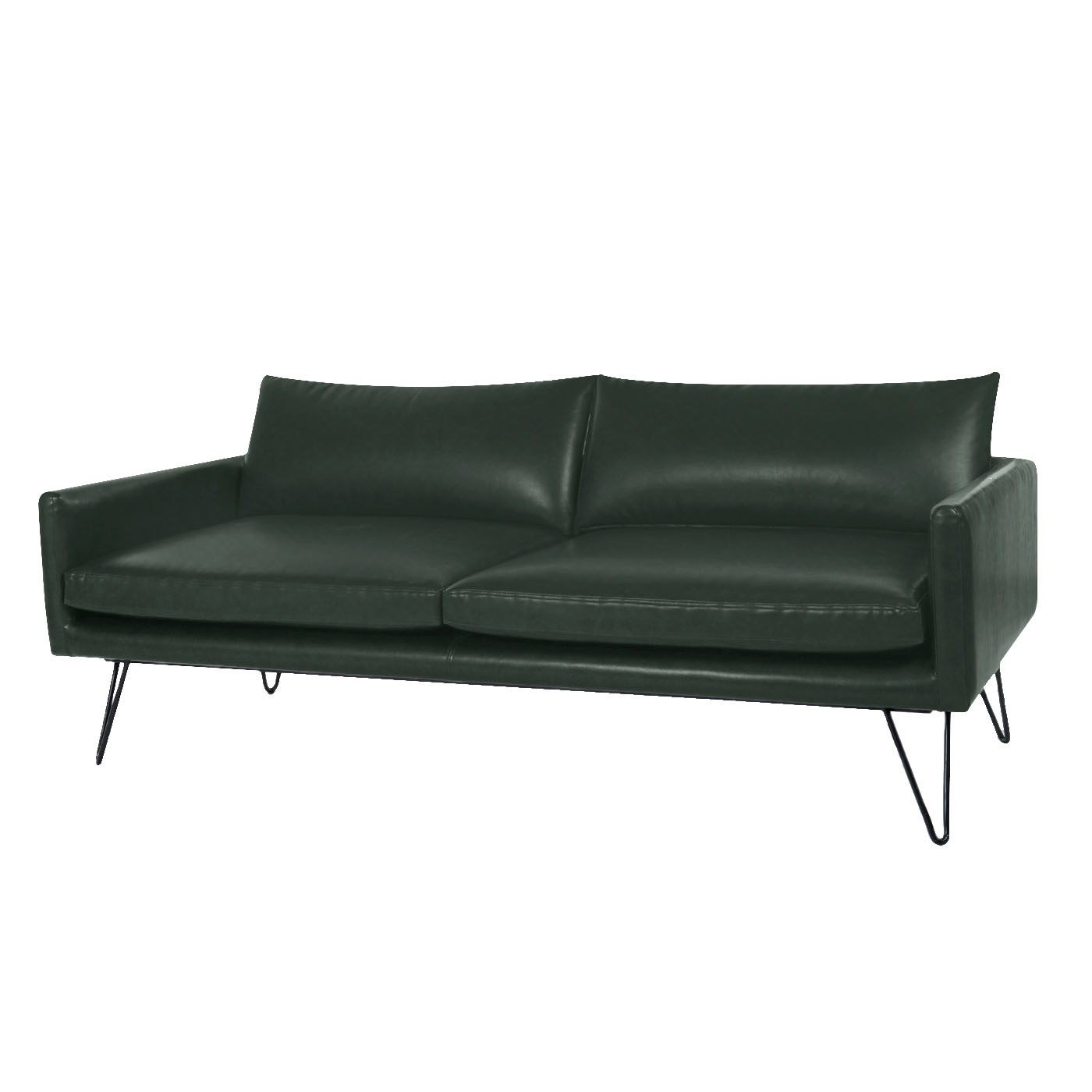 Noblitt Faux Leather Double Sofa
