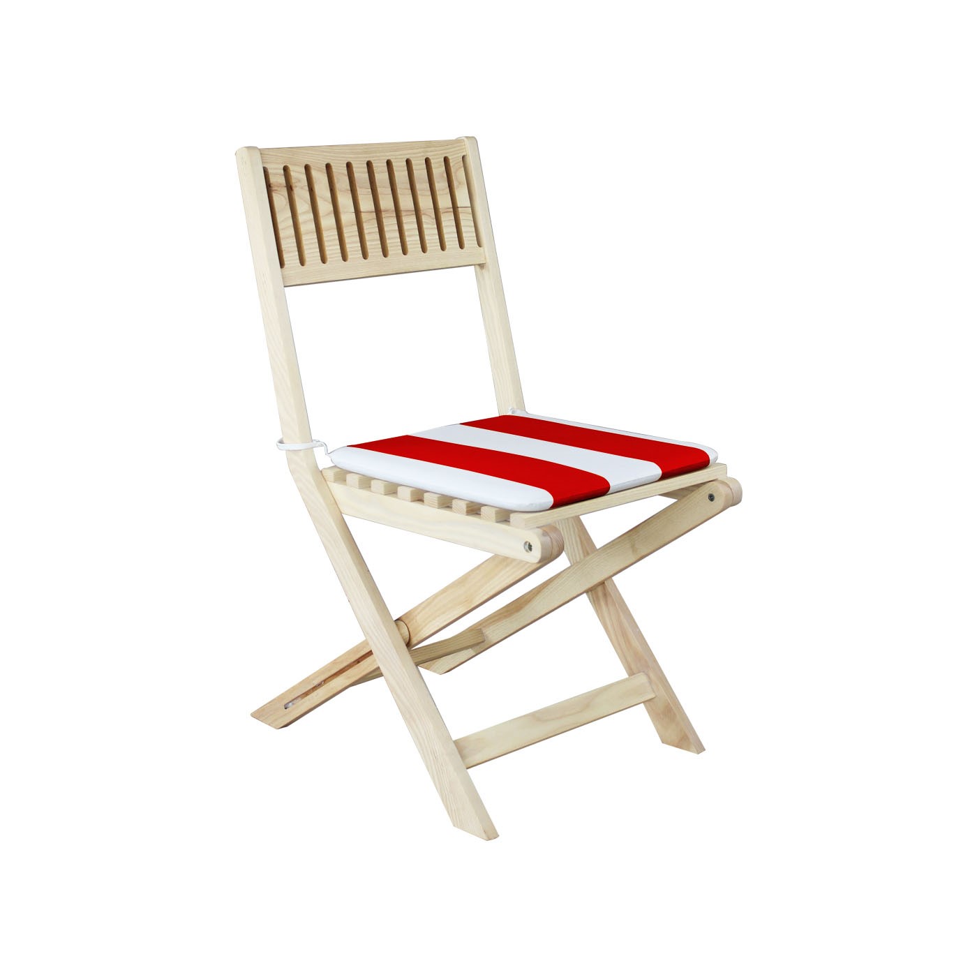 Palermo Red & White Striped Light Folding Chair