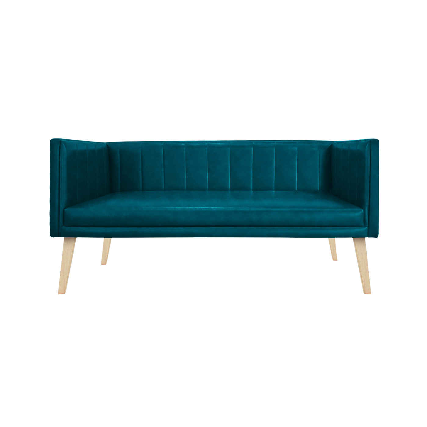 Melrose Textured Blue Light Double Sofa