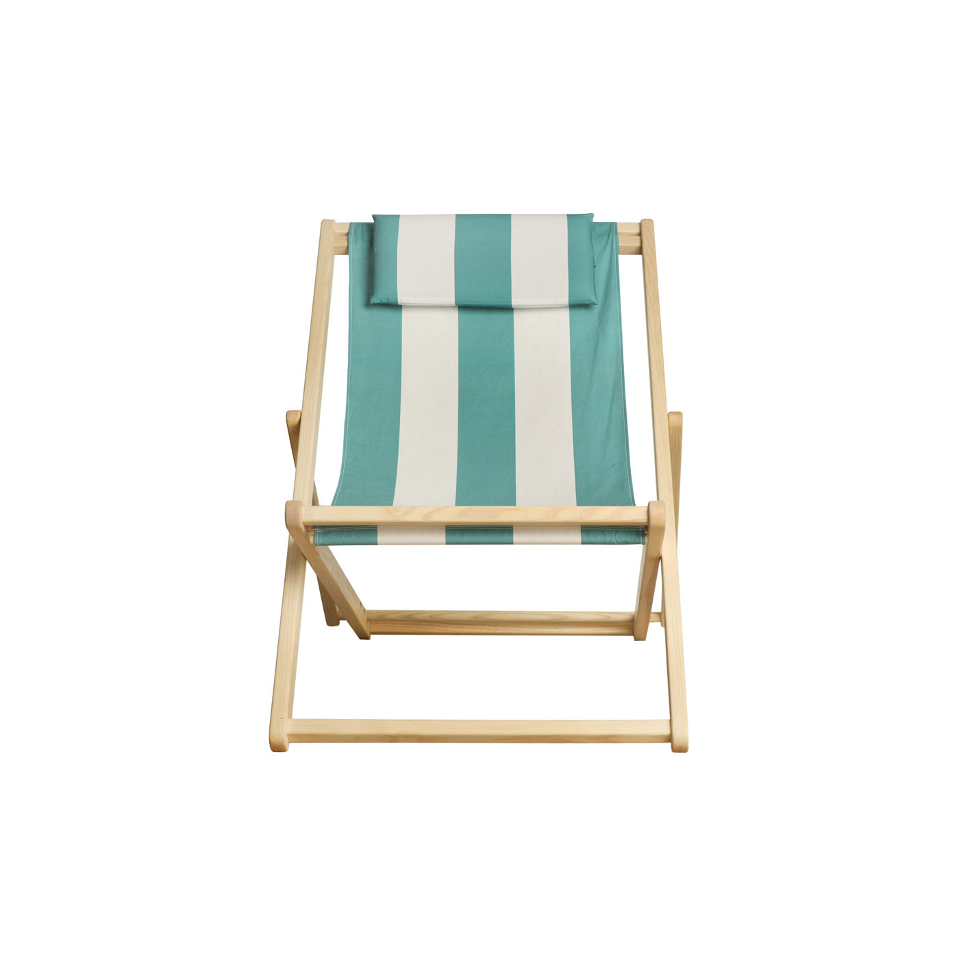Palermo Turquoise & White Striped Light Lounge Chair