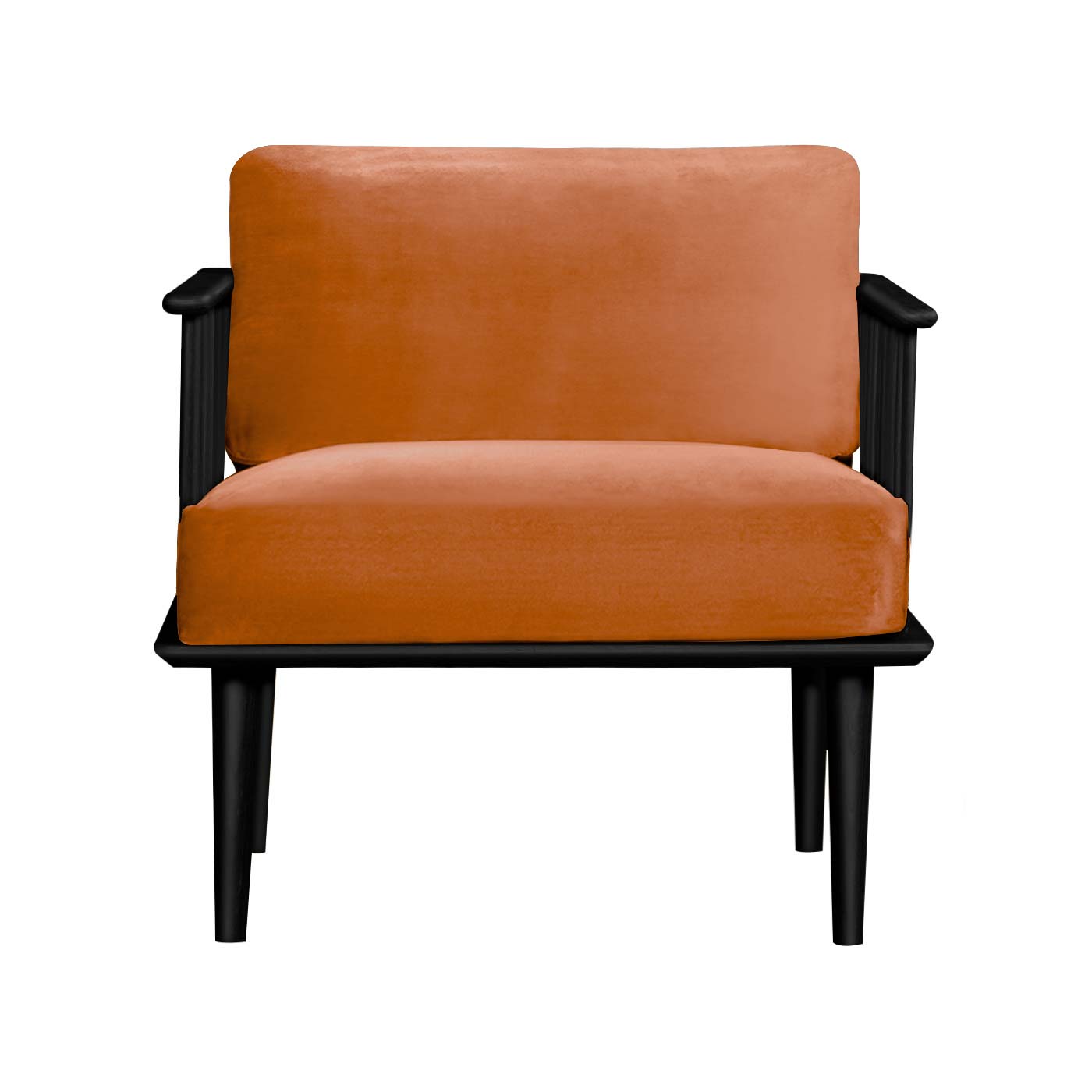 Jorasanko Orange Black Single Sofa