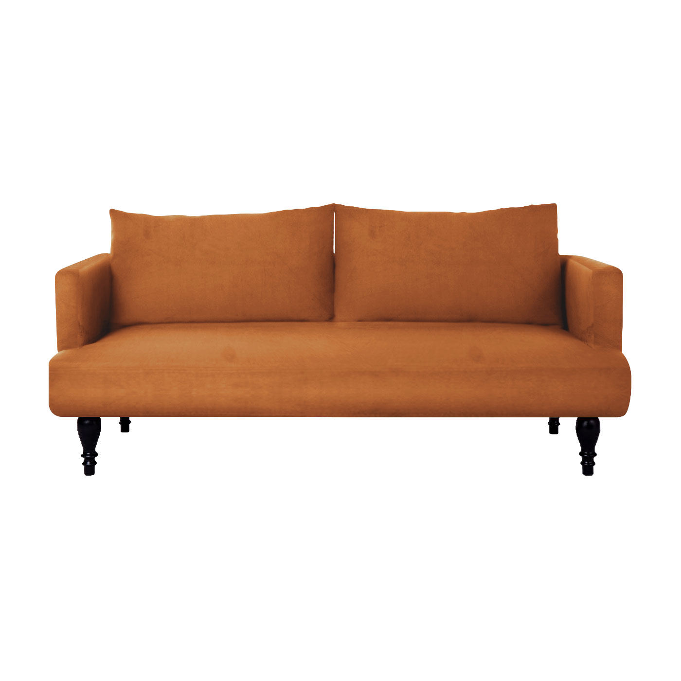 Rosewall Orange Black Double Sofa
