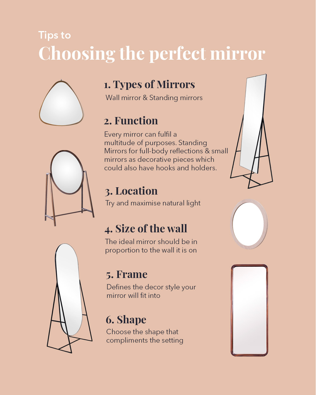 7 Different Types of Mirrors for Your Home